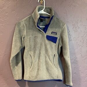 Patagonia Gray and Blue Pullover - XXS